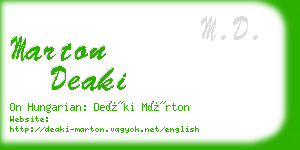 marton deaki business card
